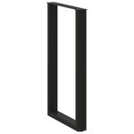 Casa si Gradina - Mobilier - Feronerie si accesorii mobila - Picioare pentru masuta de cafea in forma de U 2 buc Negru Otel - Infinity.ro