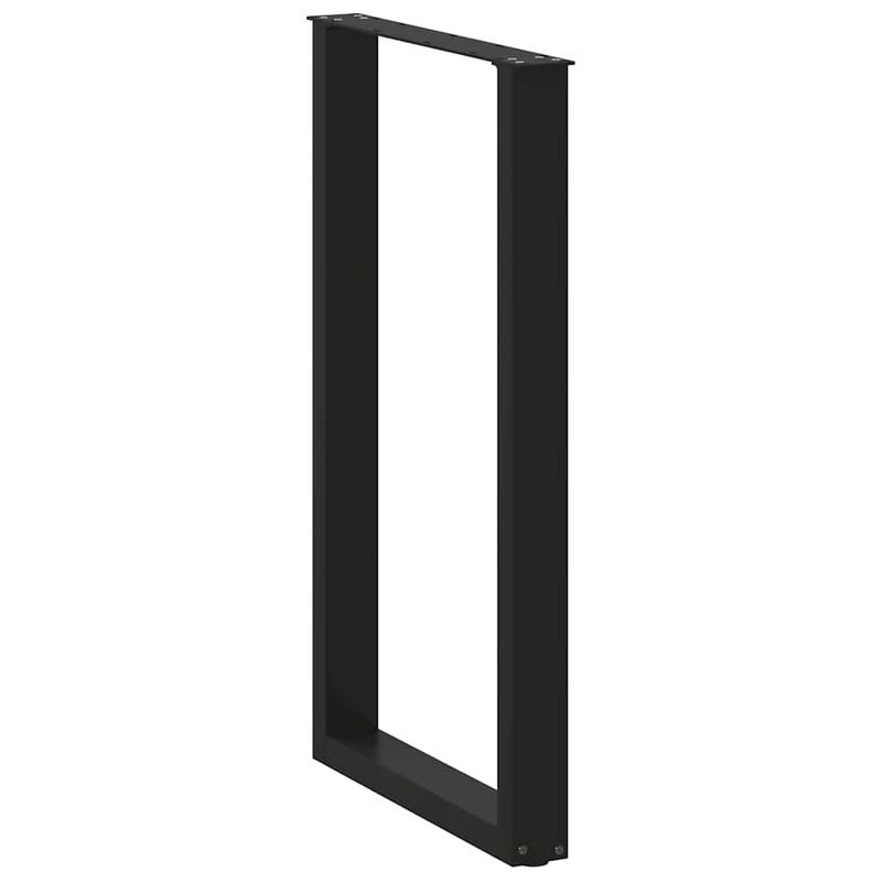 Casa si Gradina - Mobilier - Feronerie si accesorii mobila - Picioare pentru masuta de cafea in forma de U 2 buc Negru Otel - Infinity.ro