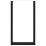 Casa si Gradina - Mobilier - Feronerie si accesorii mobila - Picioare pentru masuta de cafea in forma de U 2 buc Negru Otel - Infinity.ro