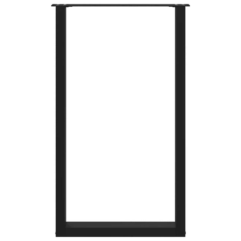 Casa si Gradina - Mobilier - Feronerie si accesorii mobila - Picioare pentru masuta de cafea in forma de U 2 buc Negru Otel - Infinity.ro
