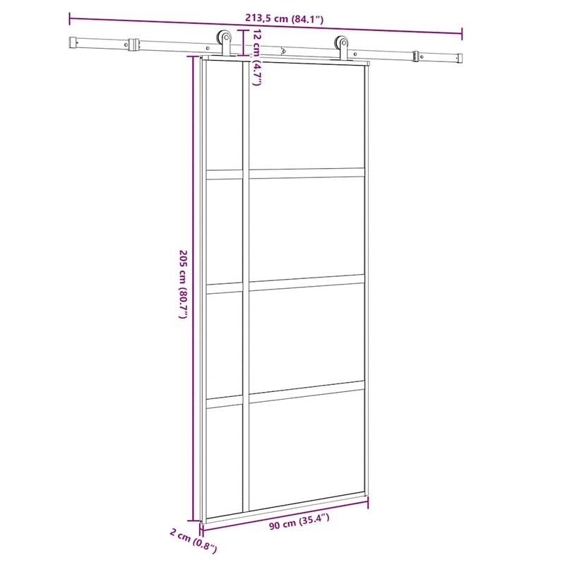 Casa si Gradina - Constructii - Usi interior, exterior si garaj - Usi interior - Usa glisanta cu set de feronerie sticla temperata si aluminiu - Infinity.ro