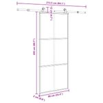 Casa si Gradina - Constructii - Usi interior, exterior si garaj - Usi interior - Usa glisanta cu set feronerie, 90x205 cm, sticla ESG/aluminiu - Infinity.ro