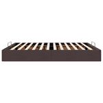 Casa si Gradina - Mobilier - Paturi si accesorii - Paturi - Cadru pat otoman fara saltea tesatura maro inchis 200x200 cm - Infinity.ro