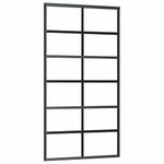 Casa si Gradina - Constructii - Usi interior, exterior si garaj - Usi garaj - Usa glisanta cu set feronerie 102x205 cm ESG sticla și aluminiu, model grilă 6x2 - Infinity.ro