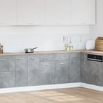 Casa si Gradina - Mobilier - Comode si corpuri - Corpuri bucatarie - Dulap inferior cu sertar, gri beton, 80 x 46 x 81,5 cm, PAL - Infinity.ro