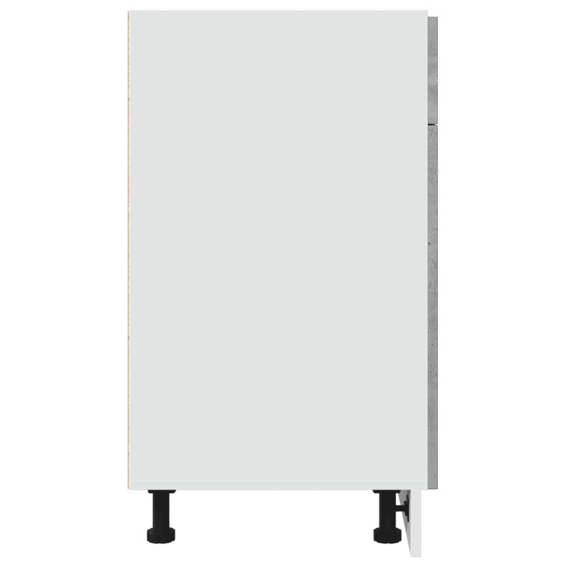Casa si Gradina - Mobilier - Comode si corpuri - Corpuri bucatarie - Dulap inferior cu sertar, gri beton, 80 x 46 x 81,5 cm, PAL - Infinity.ro