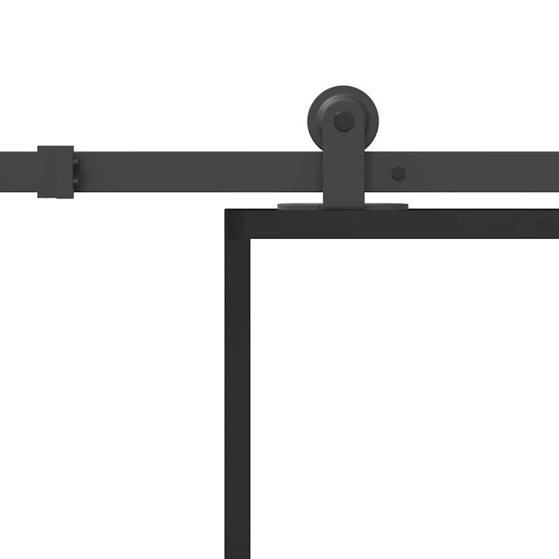 Casa si Gradina - Constructii - Usi interior, exterior si garaj - Usi garaj - Usa glisanta cu set feronerie 102x205 cm ESG sticla și aluminiu, model grilă 6x2 - Infinity.ro