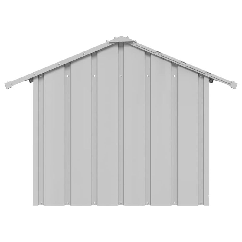 Petshop - Accesorii petshop - Culcusuri si custi - Custi interior si exterior - Casa pentru caini cu acoperis 85x107x81 cm otel galvanizat, gri - Infinity.ro