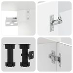 Casa si Gradina - Mobilier - Comode si corpuri - Corpuri bucatarie - Set dulap de bucatarie 11 piese „Kalmar” alb lucios Lemn - Infinity.ro