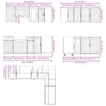 Casa si Gradina - Mobilier - Comode si corpuri - Corpuri bucatarie - Set dulap de bucatarie 11 piese „Kalmar” alb lucios Lemn - Infinity.ro