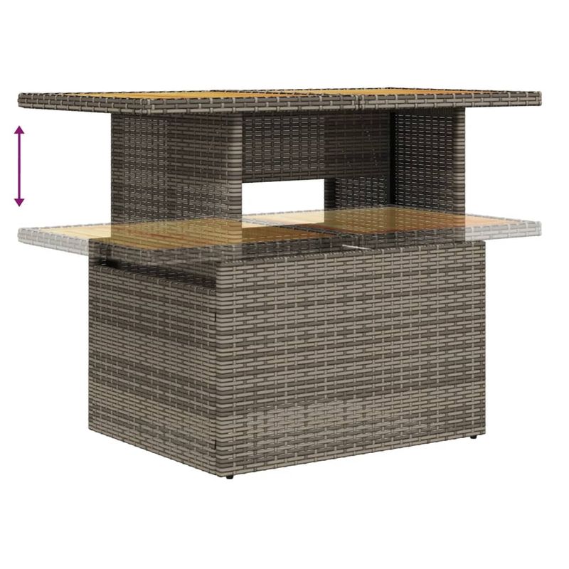 Casa si Gradina - Gradina si terasa - Mobilier exterior - Seturi mobila gradina - Set mobilier gradina cu perne, 6 piese, gri, poliratan - Infinity.ro