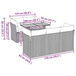 Casa si Gradina - Gradina si terasa - Mobilier exterior - Seturi mobila gradina - Set mobilier gradina cu perne, 6 piese, gri, poliratan - Infinity.ro