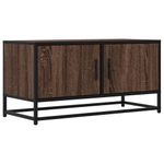 Casa si Gradina - Mobilier - Comode si corpuri - Comode - Dulap TV, stejar maro, 80x34,5x40 cm, lemn prelucrat si metal - Infinity.ro