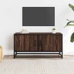 Casa si Gradina - Mobilier - Comode si corpuri - Comode - Dulap TV, stejar maro, 80x34,5x40 cm, lemn prelucrat si metal - Infinity.ro