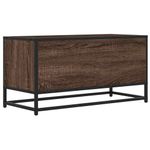 Casa si Gradina - Mobilier - Comode si corpuri - Comode - Dulap TV, stejar maro, 80x34,5x40 cm, lemn prelucrat si metal - Infinity.ro