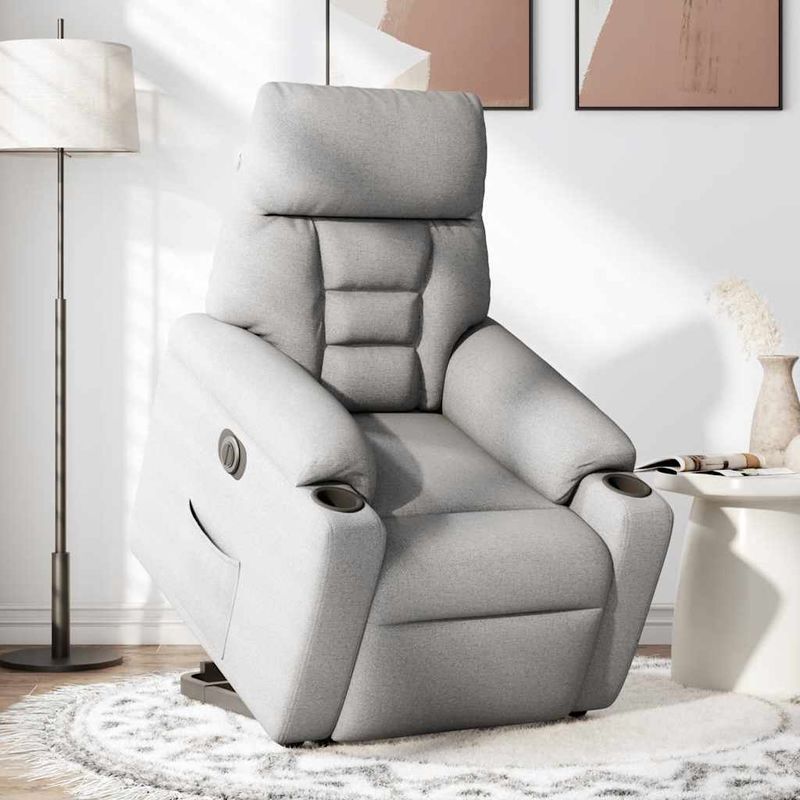 Casa si Gradina - Mobilier - Scaune si fotolii - Fotolii - Fotoliu reclinabil electric, tesatura gri nor - Infinity.ro