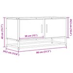 Casa si Gradina - Mobilier - Comode si corpuri - Comode - Dulap TV, stejar maro, 80x34,5x40 cm, lemn prelucrat si metal - Infinity.ro