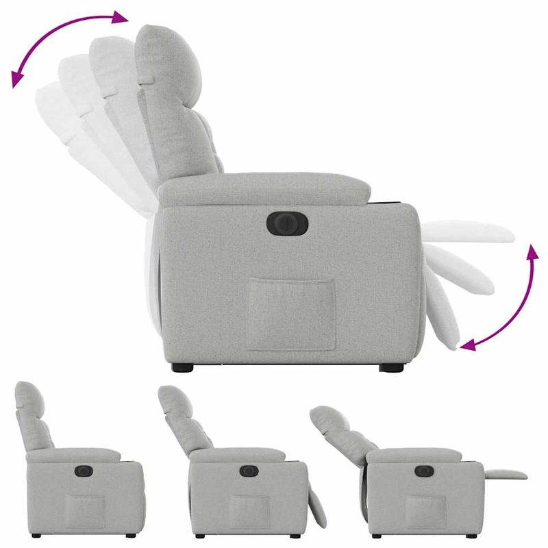 Casa si Gradina - Mobilier - Scaune si fotolii - Fotolii - Fotoliu reclinabil electric, tesatura gri nor - Infinity.ro