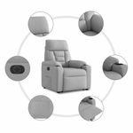 Casa si Gradina - Mobilier - Scaune si fotolii - Fotolii - Fotoliu reclinabil electric, tesatura gri nor - Infinity.ro