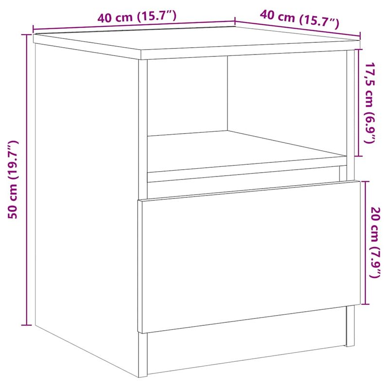 Casa si Gradina - Mobilier - Comode si corpuri - Noptiere - Noptiera, lemn vechi, 40x40x50 cm, lemn prelucrat - Infinity.ro
