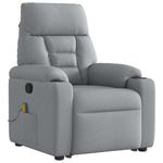 Ingrijire personala si Cosmetice - Sanatate si wellness - Articole wellness - Fotolii de masaj - Fotoliu de masaj rabatabil cu ridicare, gri deschis, textil - Infinity.ro