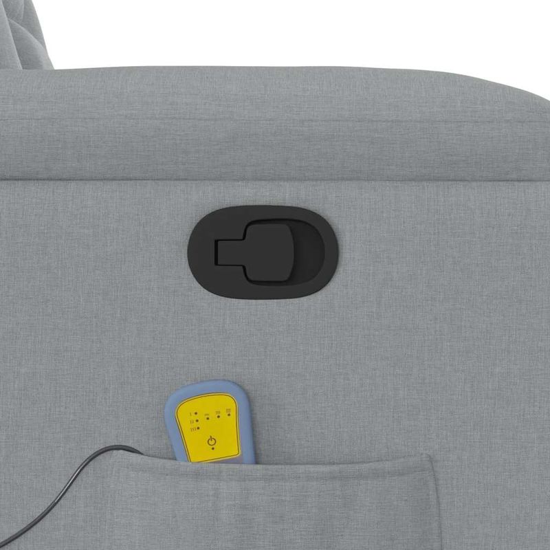 Ingrijire personala si Cosmetice - Sanatate si wellness - Articole wellness - Fotolii de masaj - Fotoliu de masaj rabatabil cu ridicare, gri deschis, textil - Infinity.ro