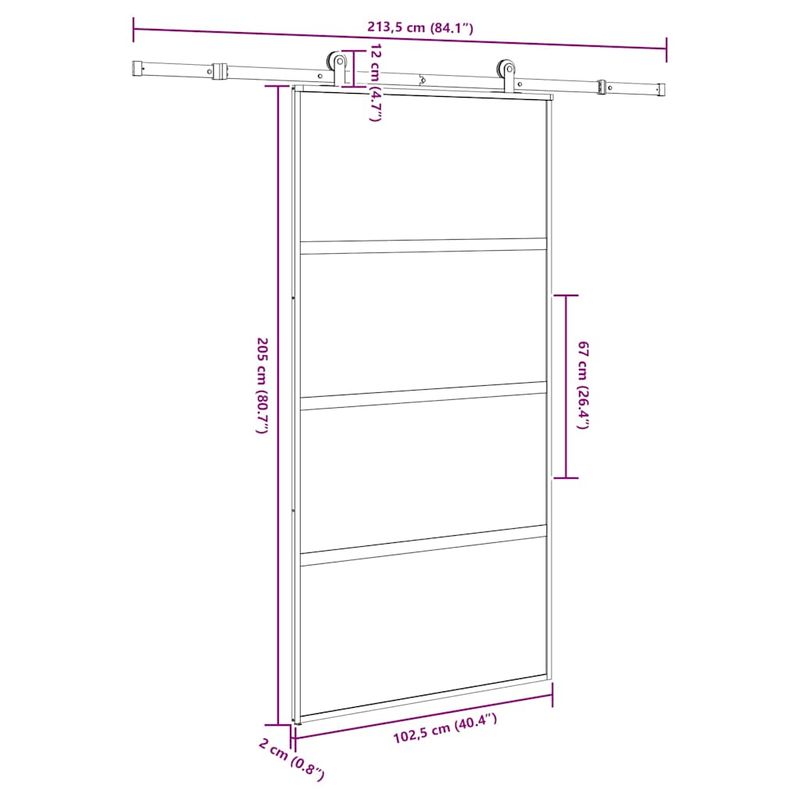 Casa si Gradina - Constructii - Usi interior, exterior si garaj - Usi garaj - Usa glisanta cu set de feronerie sticla temperata si aluminiu - Infinity.ro