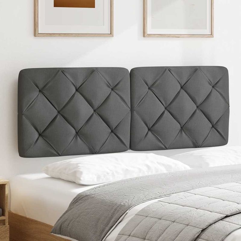 Casa si Gradina - Mobilier - Paturi si accesorii - Accesorii paturi - Tablie  cu design de blocuri de diamante gri inchis 80 cm catifea - Infinity.ro