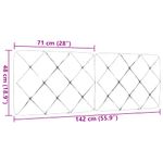 Casa si Gradina - Mobilier - Paturi si accesorii - Accesorii paturi - Tablie  cu design de blocuri de diamante gri inchis 80 cm catifea - Infinity.ro
