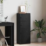 Casa si Gradina - Mobilier - Biblioteci si rafturi - Biblioteci - Biblioteca Stejar negru 40x24x102 cm Lemn prelucrat - Infinity.ro