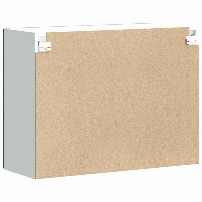 Casa si Gradina - Mobilier - Comode si corpuri - Corpuri bucatarie - Dulap de bucatarie cu usa din sticla din stejar maro „Porto”., mărime 80x31x60 cm, model 1x dulap de perete din sticlă (2 uși) - Infinity.ro