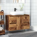 Casa si Gradina - Mobilier - Mobilier baie - Comode baie - Dulap pentru baie, lemn vechi, 80x33x60 cm, lemn prelucrat - Infinity.ro