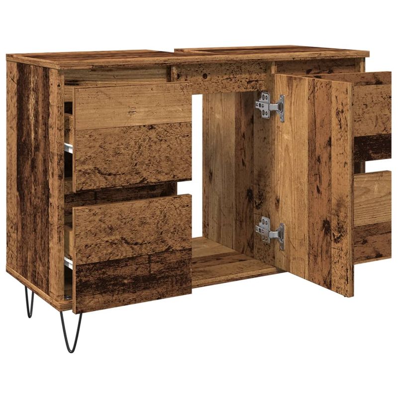 Casa si Gradina - Mobilier - Mobilier baie - Comode baie - Dulap pentru baie, lemn vechi, 80x33x60 cm, lemn prelucrat - Infinity.ro