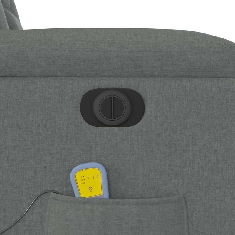 Ingrijire personala si Cosmetice - Sanatate si wellness - Articole wellness - Fotolii de masaj - Fotoliu electric masaj rabatabil cu ridicare, gri inchis textil - Infinity.ro