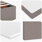 Casa si Gradina - Mobilier - Paturi si accesorii - Paturi - Cadru de pat otoman cu saltea Taupe 200x200 cm Material, model design simplu - Infinity.ro