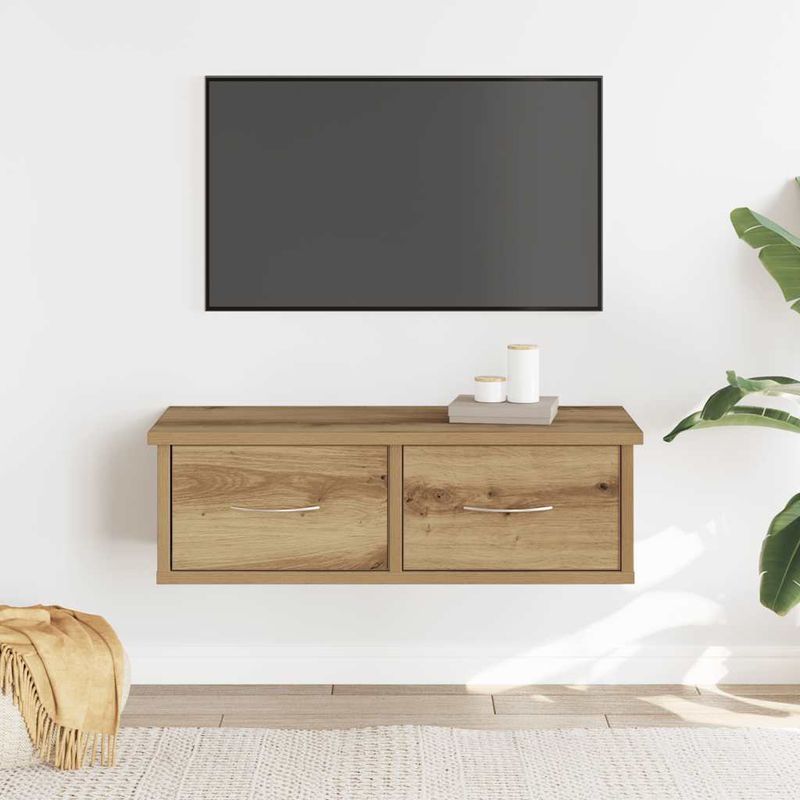 Casa si Gradina - Mobilier - Biblioteci si rafturi - Rafturi - Dulap de perete, Stejar artizanal, 60x26x18,5 cm, lemn compozit - Infinity.ro