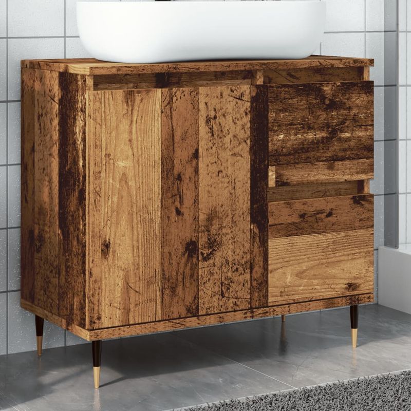Casa si Gradina - Mobilier - Mobilier baie - Corpuri baie - Dulap de baie, lemn vechi, 65x33x60 cm, lemn prelucrat - Infinity.ro