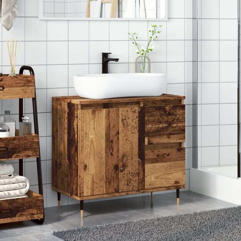 Casa si Gradina - Mobilier - Mobilier baie - Corpuri baie - Dulap de baie, lemn vechi, 65x33x60 cm, lemn prelucrat - Infinity.ro