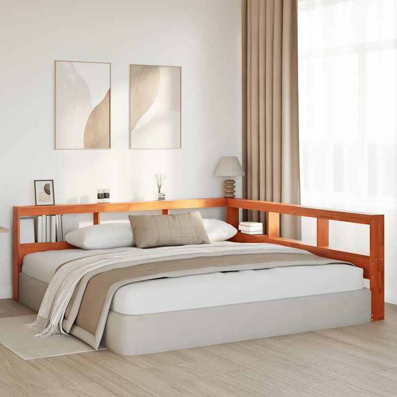 Casa si Gradina - Mobilier - Paturi si accesorii - Accesorii paturi - Tablie de pat LED  cu design blocuri de diamante gri inchis 144 cm tesatura - Infinity.ro