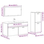 Casa si Gradina - Mobilier - Seturi de mobilier - Seturi baie - Set mobilier de baie, 4 piese, lemn vechi, lemn prelucrat - Infinity.ro