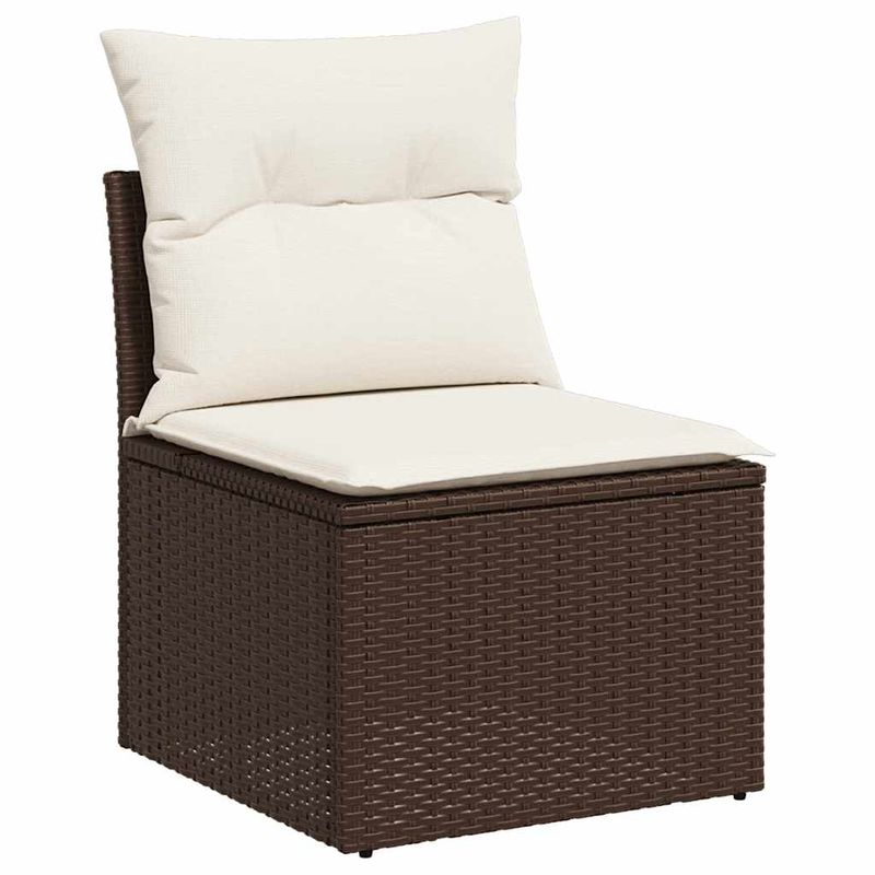Casa si Gradina - Gradina si terasa - Mobilier exterior - Seturi mobila gradina - Set canapele de gradina cu perne, 9 piese, maro, poliratan - Infinity.ro