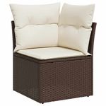 Casa si Gradina - Gradina si terasa - Mobilier exterior - Seturi mobila gradina - Set canapele de gradina cu perne, 9 piese, maro, poliratan - Infinity.ro