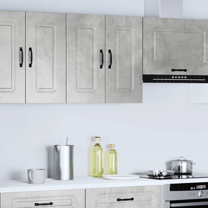 Casa si Gradina - Mobilier - Comode si corpuri - Corpuri bucatarie - Dulap de bucatarie „Kalmar” Lemn prelucrat gri beton, model 1x dulap de perete (2 uși), mărime 60x31x60 cm - Infinity.ro