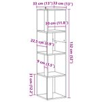 Casa si Gradina - Mobilier - Dulapuri si sifoniere - Dulapuri - Dulap de colt, Lemn vechi, 33x33x132 cm, PAL - Infinity.ro