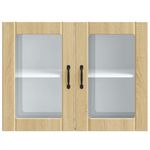 Casa si Gradina - Mobilier - Comode si corpuri - Corpuri bucatarie - Dulap bucatarie cu usa sticla Lucca lemn de stejar de Sonoma, mărime 80x31x60 cm - Infinity.ro