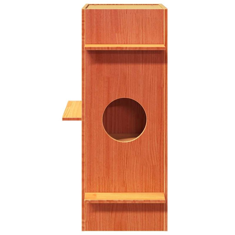 Petshop - Accesorii petshop - Jucarii animale - Ansambluri de joaca - Ceara pentru Casa pisici maro 43x43x90 cm Lemn masiv de pin - Infinity.ro