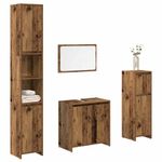 Casa si Gradina - Mobilier - Seturi de mobilier - Seturi baie - Set mobilier de baie, 4 piese, lemn vechi, lemn prelucrat - Infinity.ro