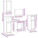 Casa si Gradina - Mobilier - Seturi de mobilier - Seturi baie - Set mobilier de baie, 4 piese, lemn vechi, lemn prelucrat - Infinity.ro