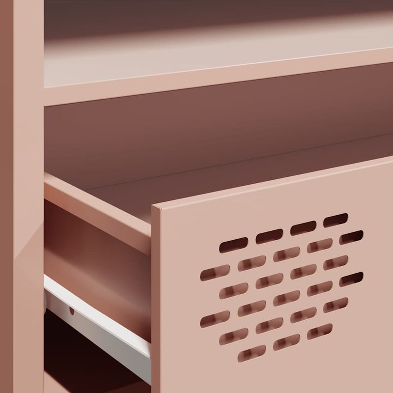Casa si Gradina - Mobilier - Comode si corpuri - Comode - Dulap TV, roz, 202x39x43,5 cm, otel laminat la rece - Infinity.ro
