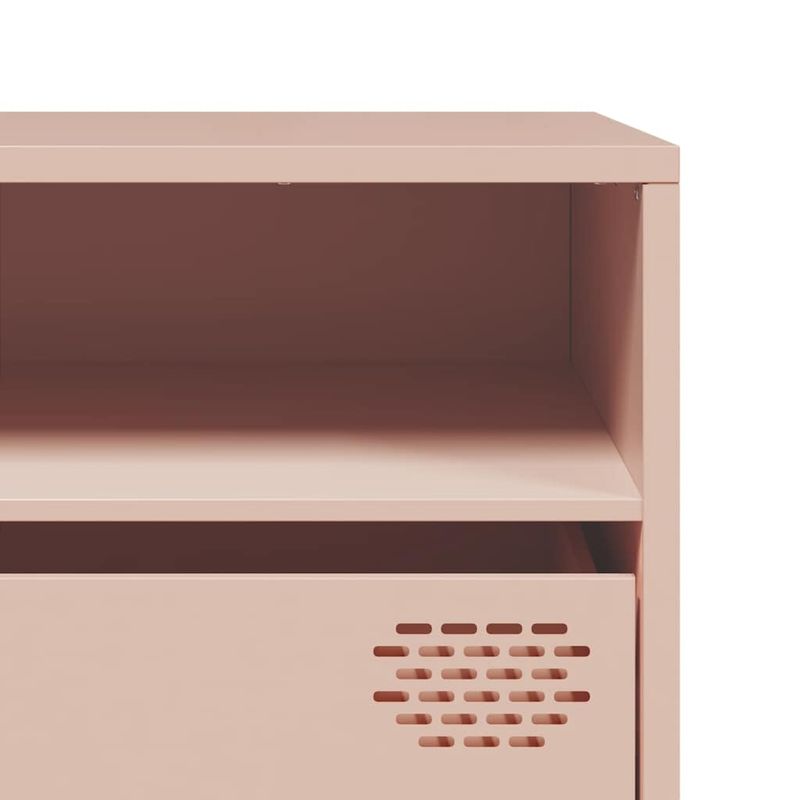 Casa si Gradina - Mobilier - Comode si corpuri - Comode - Dulap TV, roz, 202x39x43,5 cm, otel laminat la rece - Infinity.ro